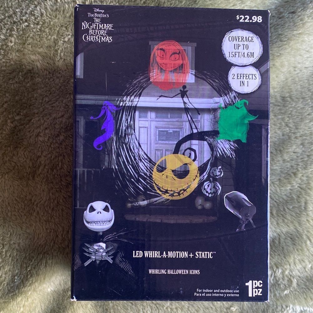 Disney Nightmare Before Christmas LED Whirl-A-Motion with Red, Green, Purple